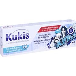 Eine Packung Kukis Zahnspangenreiniger mit Eukalyptus- und Mentholfrische.