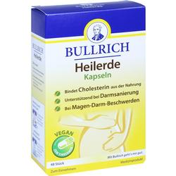 Packung Bullrich Heilerde Kapseln zur Unterstützung bei Magen-Darm-Beschwerden.